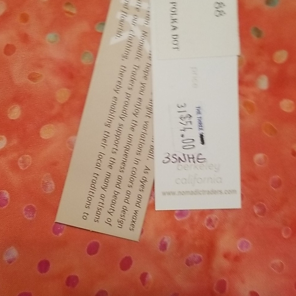 Nomadic Traders top orange polka dot NWT - Picture 3 of 4